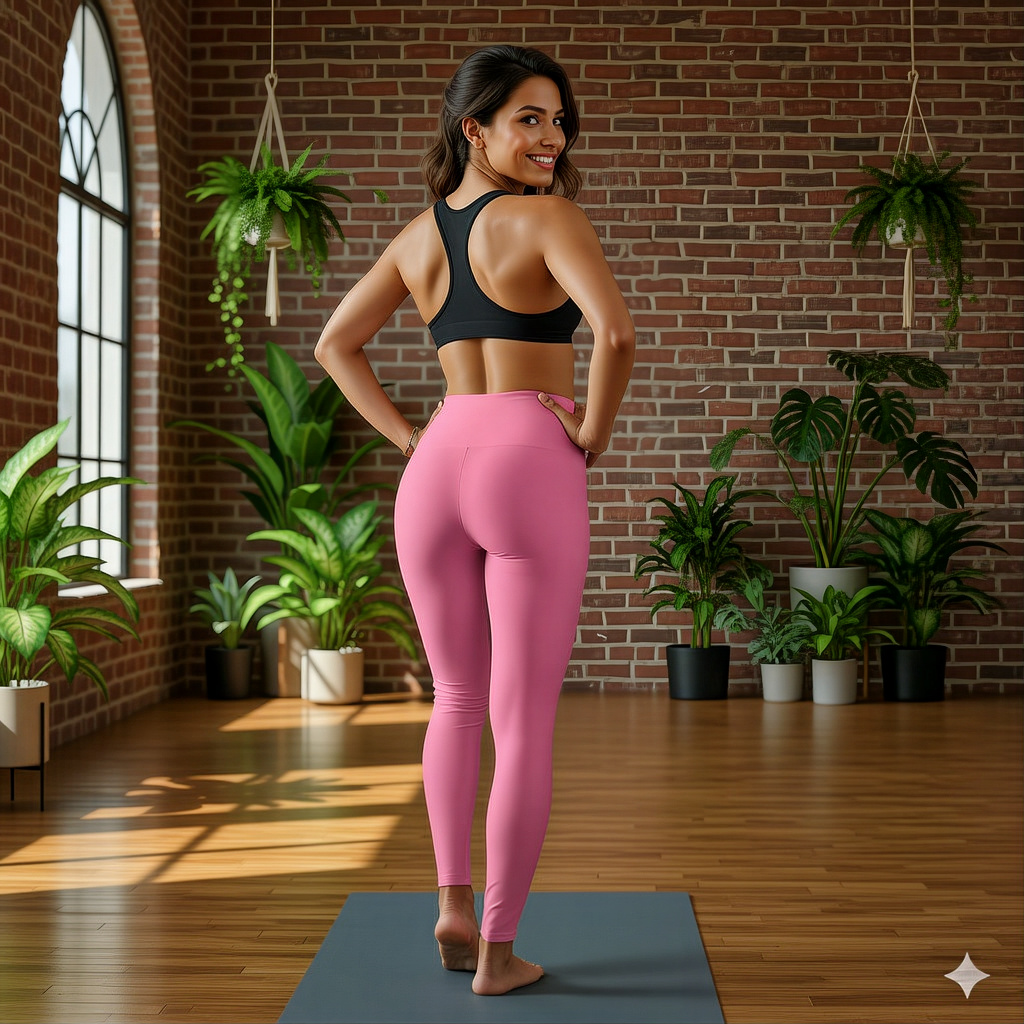 bubble gum pink leggings